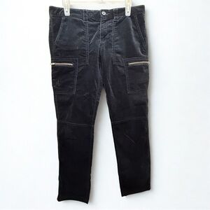 Ann Taylor Loft moto zip crush velvet pants‎